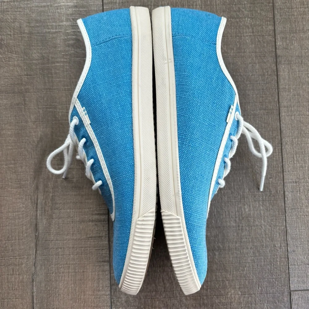 Toms Carmel Lifestyle Sneakers Blue Lace up Canvas Women's Size 9